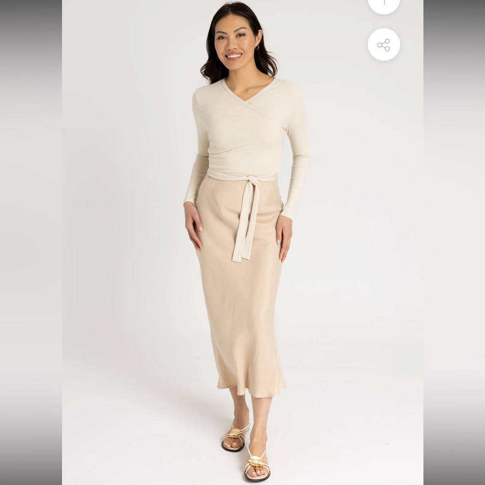 Dress Blank Cream Midi Skirt